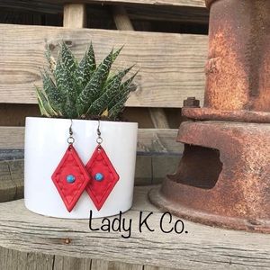 Genuine leather earrings